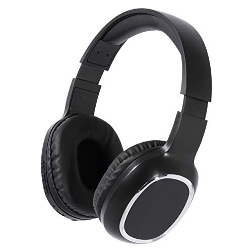 Daewoo Auriculares inalámbricos Bluetooth,Música y teléfono,Alcance Bluetooth de 10 m,Hasta 3 horas de tiempo de reproducción,Tamaño ajustable,Acolchado para mayor comodidad – Negro