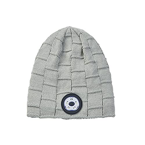 Sombrero Bluetooth, Bluetooth Goreie Regalos para Hombres Beanie de punto de invierno con auriculares estéreo inalámbricos para correr Senderismo, Día de Acción de Gracias, Día de cumpleaños,Gris