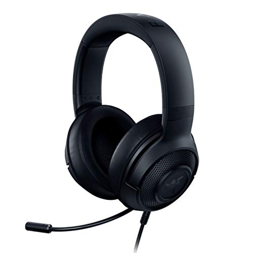 Razer Kraken X Lite Ultralight - Auriculares para Videojuegos (Sonido Envolvente 7.1, Marco Ligero, micrófono de riñón Flexible, para PC, Xbox, PS4, Nintendo Switch, Classic Black)