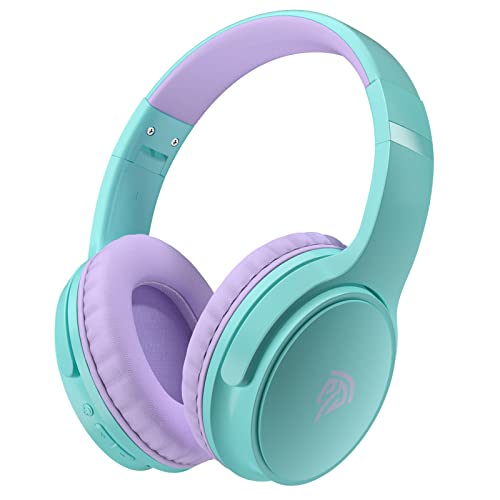 EasySMX Auriculares Inalámbricos Niños, [Regalos Niños] Cascos Bluetooth de Diadema para Niños, Límite de Volumen 93db Plegables Micrófono Incorporado Adecuado para Teléfono/Tableta/PC, 3 a 12 Años