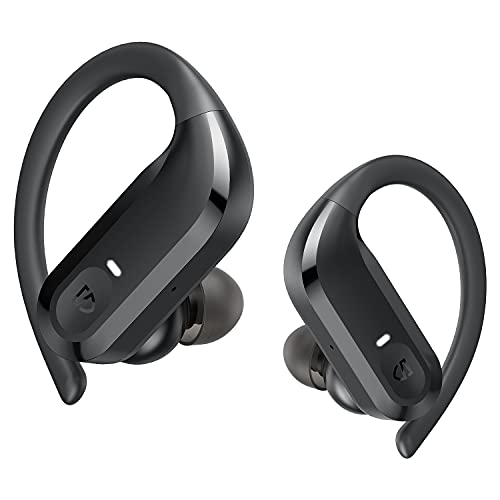 SoundPEATS S5 Auriculares Inalambricos Deportivos, Bluetooth 5.0 Deporte IPX7 Impermeable Cascos Inalámbricos Reproducción de 20 Horas, Controladores de Graves Mejorados de 12 mm, Control Táctil