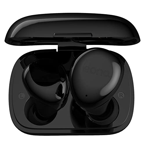 Amazon Brand - Eono Auriculares-inalámbricos-Eonobuds2-Auriculares-Bluetooth 5.2 con Micrófonos - Cascos-Inalambricos Bluetooth IPX7 - Auriculares-Inalambricos Deportivos(Piano Negro)