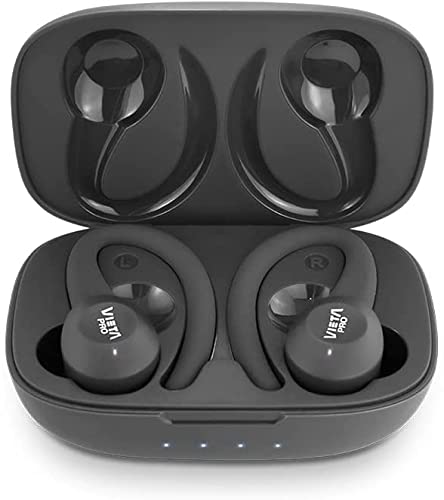 Vieta Pro Auricular True Wireless Match, Bluetooth, micrófono Integrado, botón utra Bass, Resistencia al Agua IPX7, Gancho Deportivo y hasta 30 Horas de autonomía. Acabado en Color Negro.