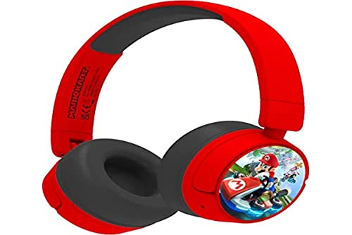 OTL Technologies MK0983 Mario Kart Auriculares Inalámbricos Niños - Rojo