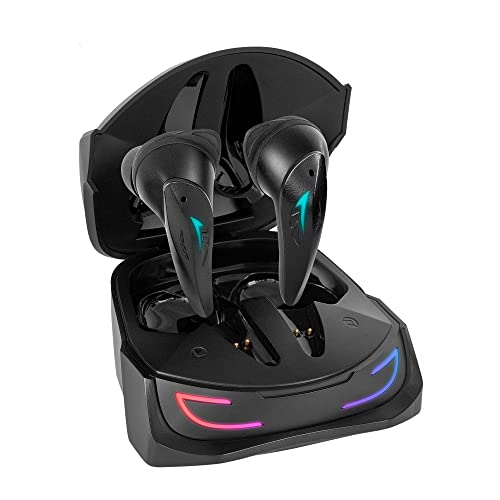 Mars Gaming MHI-ULTRA Negro, Auriculares Inalámbricos TWS, RGB Flow, Bluetooth 5.3, Triple Cancelación Ruido, 24H Batería