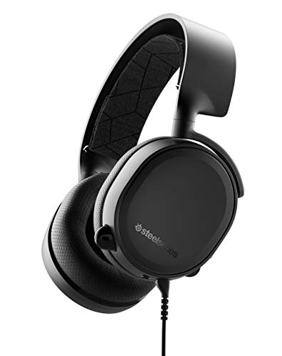 SteelSeries Arctis 3 - Auriculares de Diadema para Videojuegos, Surround 7.1 para PC, gestión de Software, (PC, Mac, Playstation, Nintendo Switch, móviles, VR) Negro