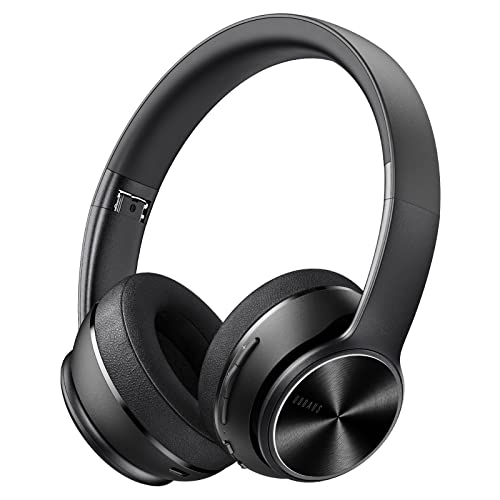 DOQAUS Cascos Inalambricos Bluetooth,Auriculares Inalambricos Bluetooth 5.3 In Ear Auriculares con 3 Modos EQ y Micrófono,hasta 40h de batería,Plegables Diadema para iPhone/Android/iPad/PC-Negro