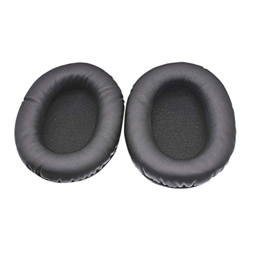 Meijunter Almohadillas de Repuesto para Kingston HyperX Cloud Flight Auriculares - Orejeras de Espuma para Almohadillas de Cuero 1 par Negro