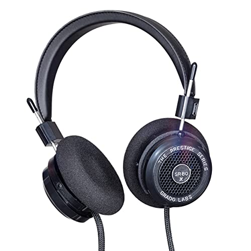 GRADO SR80x Prestige Series Auriculares estéreo con Espalda Abierta con Cable, Negro