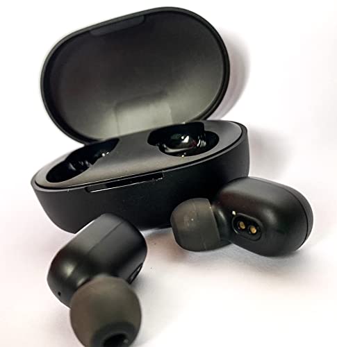 Xiaomi Redmi Airdots - Auriculares inalámbricos (Bluetooth, estuche de carga magnética, micrófono), color negro