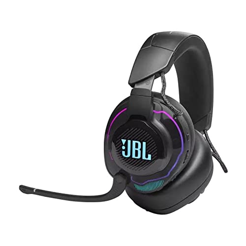 JBL Quantum 910 Auriculares True Wireless Bluetooth, con cancelación de Ruido Adaptable, función Gaming y Carga, micrófono Boom Incorporado, Negro