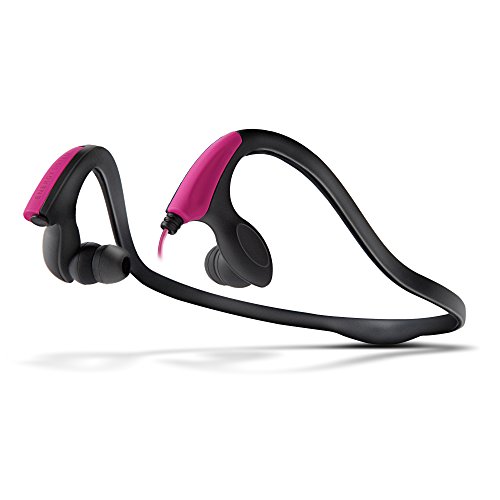 Energy Sistem Running Two - Auriculares de contorno de cuello, color rosa neón