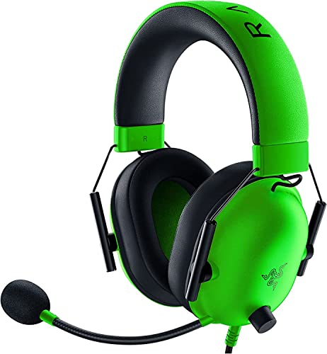 Razer BlackShark V2 X - Auriculares Gaming (altavoces de titanio de 50 mm, micrófono cardioide, cancelación de ruido pasiva avanzada para PC, Mac, PS4, Xbox One y Switch) Verde