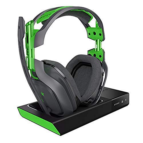 ASTRO Gaming A50 - Auriculares (con Micrófono Inalámbricos y Estación Base con Sonido Envolvente Dolby 7.1, Compatibles con Xbox One, Pc, Mac) Gris/Verde