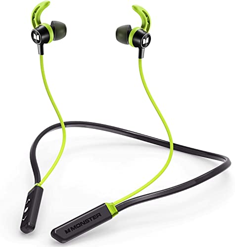 Monster Auriculares Bluetooth en el oído, Auriculares inalámbricos Deportivos con 10 Horas de reproducción, Calidad de Audio Hi-Fi, micrófono HD, IPX5, Clase de protección de Agua, Bluetooth 5.0