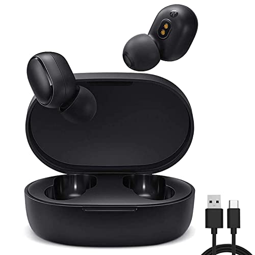 WANFEI Redmi Airdots básica 2 Auriculares Inalámbricos, Mi Earbuds Basic 2 Auriculares Bluetooth 5.0, Mini Auriculares Wireless IPX4 Estéreo Genuino Auriculares con Micrófono Caja Carga 300 mAh