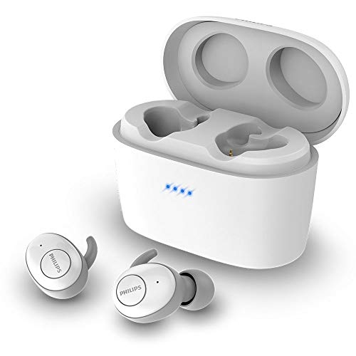 Philips SHB2515WT/10 Auriculares Bluetooth Inalámbricos, True Wireless Intrauditivos (Micrófono Integrado, 110 Horas Reproducción, Larga Duración de Batería, Cancelación del Ruido) Blanco