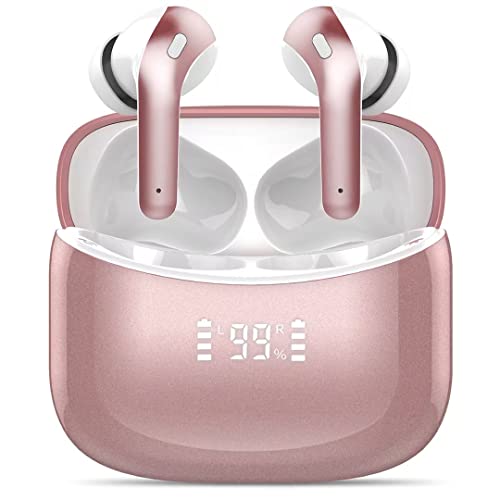 Ajblg Auriculares Inalambricos Bluetooth,Auriculares Inalambricos Deportivos X15,Cascos Inalambricos Bluetooth con Micro,Tiempo De ReproduccióN De 35 H, In Ear Auriculares Tipo C Impermeables Ipx7