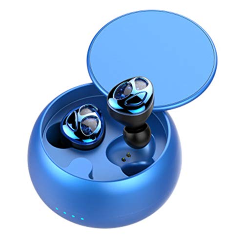 PIANAI Nuevo DRIBUJO D09 Auriculares Bluetooth/TWS Inalámbrico Regalos de Alta Gama/Auriculares de 5.0 Bluetooth/Auriculares inalámbricos Bluetooth/Auriculares inalámbricos,Azul