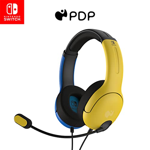 PDP LVL40 Auriculares estéreo Nintendo Switch, Amarillo y Azul [Amazon Exclusive]