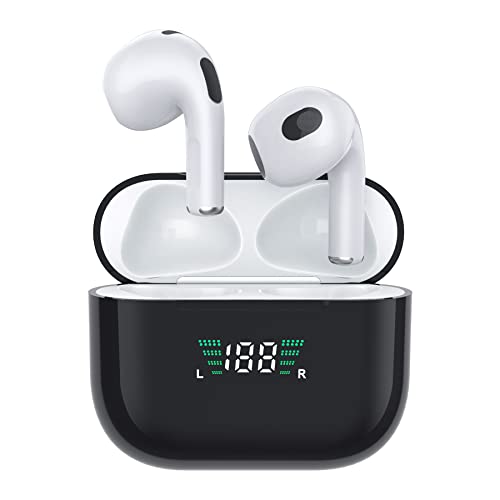 Auriculares Inalambricos, Auriculares Bluetooth 5.3 In Ear con 4 HD Mic, Pantalla LED Doble Cascos Inalambricos HiFi Estéreo, In-Ear Auriculares Deportivos IP7 Impermeable, 50H de Reproducción, USB-C