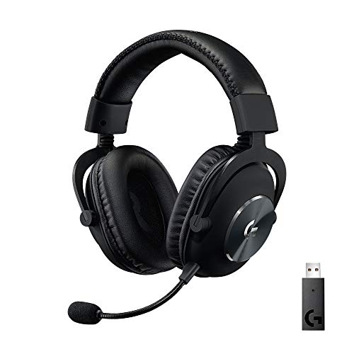 Logitech G PRO X Auriculares Inalámbricos LIGHTSPEED para Gaming, Micrófono Blue VO!CE, Controladores PRO-G de 50 mm, DTS: Sonido Envolvente X 2.0, Espuma Viscoelástica, Batería de 20 Horas, Negro