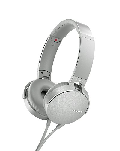 Sony MDR - XB550AP - Auriculares de diadema Extra Bass (micrófono integrado compatible con Smartphones, diadema metálica adaptable), blanco