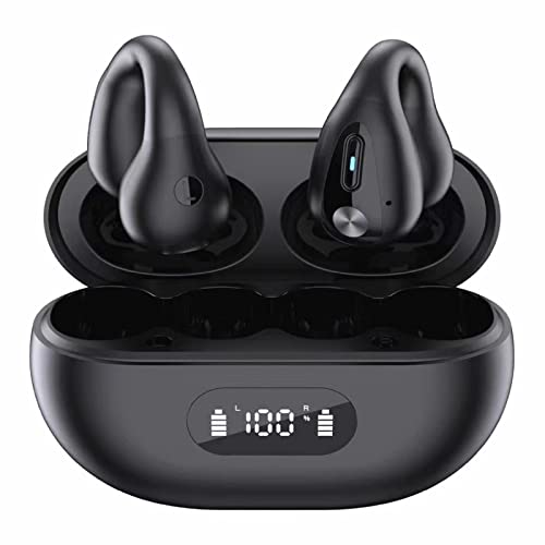 Auriculares inalámbricos con Bluetooth, auriculares de conducción de huesos y micrófonos pequeños, impermeables, inalámbricos, para correr