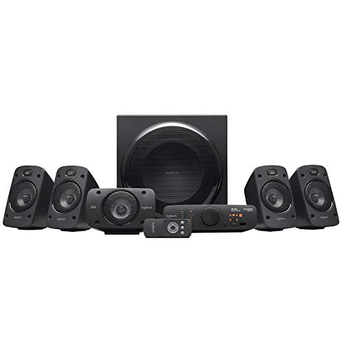 Logitech Z906 5.1 Sistema de Altavoces Sonido Envolvente THX, Certificado Dolby&DTS, 1000 W de Pico, Multi-Dispositivos, Entradas Audio Múltiples, Enchufe EU, PC/PS4/Xbox/TV/Móvil/Tablet, Color Negro