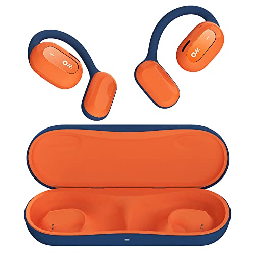 Oladance Wearable Stereo Auriculares inalámbricos Bluetooth Auriculares Deportivos para iPhone y Android, de hasta 16 Horas de reproducción, con Dos Conductores dinámicos de 16,5 mm Naranja marciana