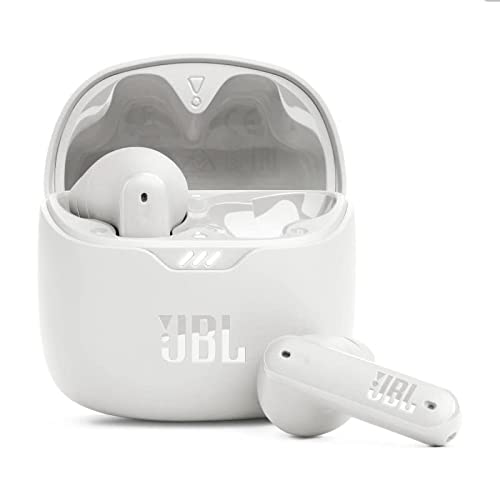 JBL Tune Flex TWS, Auriculares In Ear inalámbricos con cancelación activa del ruido, graves potentes, resistencia al agua IPX4, 8+24h posibles de batería, estuche de carga, blanco