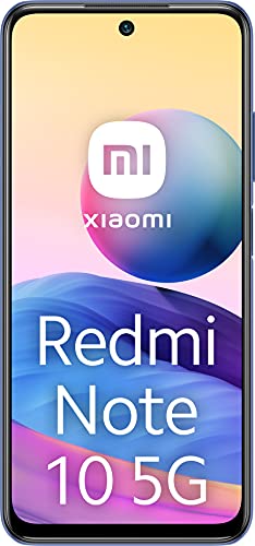 Xiaomi Redmi Note 10 5G (Pantalla 6.5” 90Hz AdaptiveSync DotDisplay, 4GB+64GB, Triple Cámara 48MP, MediaTek Dimensity 700, 5G, 5000mah con carga 22,5W) Azul (Nighttime Blue) [Versión Española]