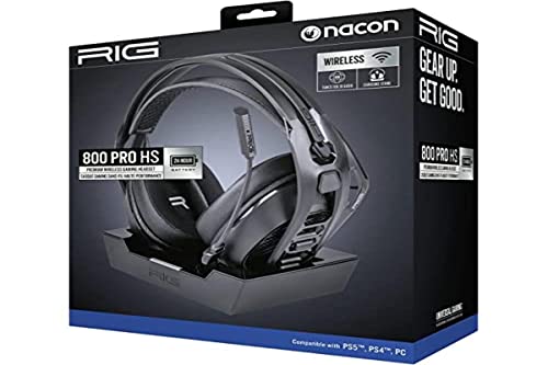 Nacon Rig 800 Pro HS - Auriculares inalámbricos para Juegos PS4/PS5, Color Negro