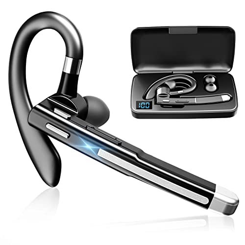 GOSCIEN Manos Libres Auricular Bluetooth Auricular inalámbrico Bluetooth Mano Libre con HD CVC8.0 Micrófono Dual Cancelación de Ruido Manos Libres Auricular Bluetooth