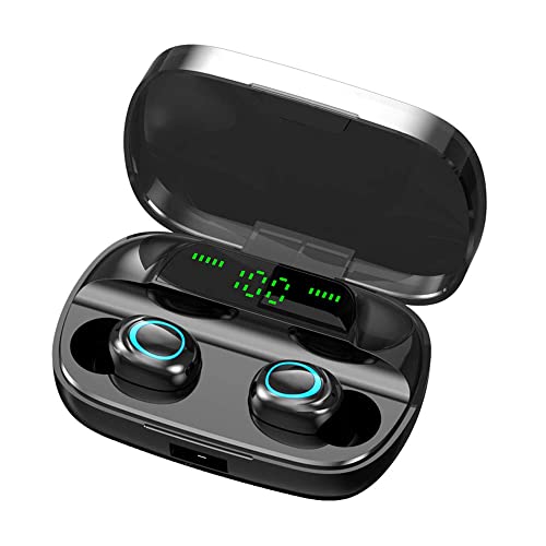 Rayfit Mini Auriculares Bluetooth 5.0 Inalámbricos Estéreo In Ear Auriculares Deportivos Micrófono Manos Libres con Caja de Carga Portátil Bluetooth Cascos para iPhone Samsung Huawei Android