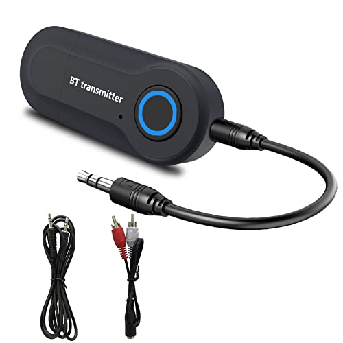 Transmisor Bluetooth 5.0, Adaptador Bluetooth PortáTil De Baja Latencia, Audio EstéReo Bluetooth InaláMbrico De 3,5 Mm para TV, Auriculares, Mp3, Mp4