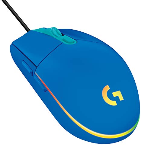 Logitech, USB, G203 LIGHTSYNC Ratón Gaming con Iluminación RGB Personalizable, 6 Botones Programables, Captor 8K para Gaming, Seguimiento de hasta 8,000 DPI, Ultra-ligero - Azul