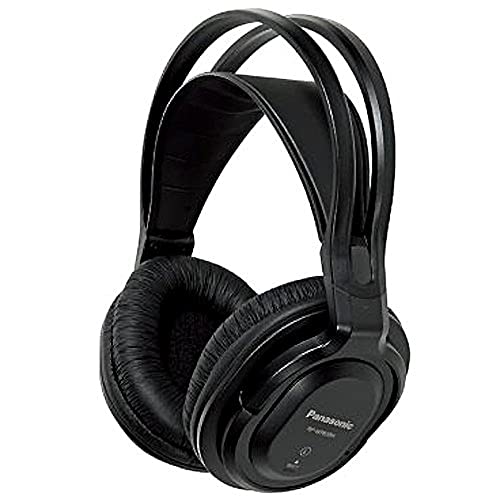 Panasonic RP-WF830E-K - Auriculares Inalámbricos Diadema (Adecuado para Personas Mayores, Hi-Fi Sonido, Base Recargable, Aislante de Ruido, Sin Bluetooth, Conexión Jack 3.5), Negro