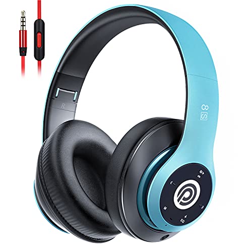 8S Auriculares Inalámbricos, Audífonos Inalámbricos Bluetooth Plegables HiFi con Micrófono Incorporado y Control de Volumen Eliminación de Ruido, Soporte Micro SD/TF/FM, para iPhone/Samsung/iPad/PC