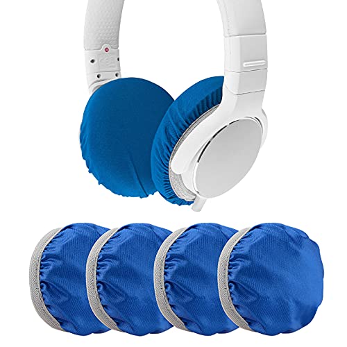 GEEKRIA 2 Pares de Fundas de Tela Flexible para Auriculares/Protectores Sanitarios estirables y Lavables para Auriculares Solo Pro, Solo 3 inalámbricos, Solo 2 en la Oreja (Pop Indigo)