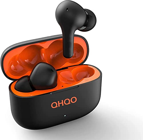 QHQO Auriculares Bluetooth, 2022 QCC 3040 Auriculares Bluetooth 5.2 aptX HiFi con 4 micrófonos CVC 8.0 Reducción de Ruido y duración 25 Horas Auriculares inalámbricos en oído estéreo para Android/iOS