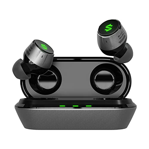 Black Shark Auriculares Inalambricos con 35ms Latencias Bajas, Auriculares Bluetooth con Sonido de Calidad de Estudio, Bluetooth 5.2, Resistente al Agua IPX5, 24h Tiempo de Escucha, Micrófonos Nítidos