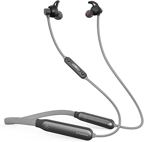 Avantree Auriculares Bluetooth Banda para Cuello Modo de Diálogo Claro y Volumen Mejorado, Tiempo Música 20 Horas, Auriculares Inalámbricos, Soporte Baja Latencia, para Escuchar TV PC Teléfono - NB18