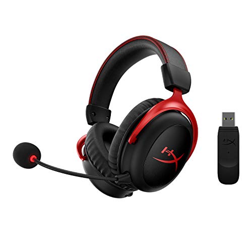 HyperX Cloud II Wireless – Auriculares inalámbricos para PC, PS4, PS5*, Nintendo Switch, batería duradera de hasta 30 horas, sonido envolvente 7.1, micrófono con cancelación de ruido