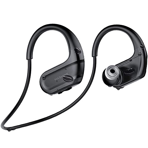 Mashine Auriculares Inalámbricos para Nadar con Reproductor de MP3 y Bluetooth, IPX8 Subacuáticos 3 Metros Impermeables para Piscina, Surf, Snorkel, Correr y Hacer Ejercicio