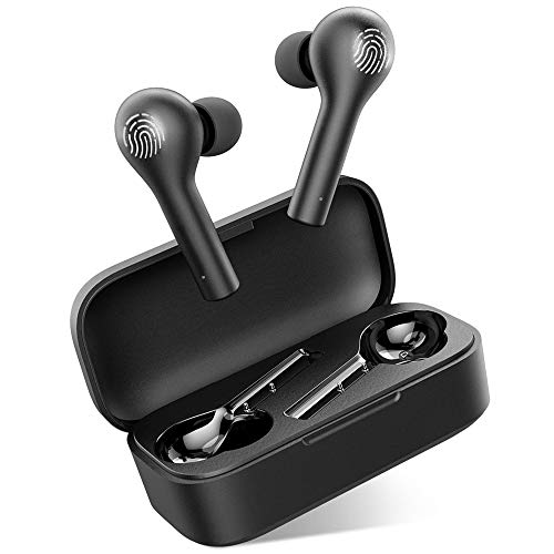 Auriculares Bluetooth, HOMSCAM Auriculares Inalámbricos Bluetooth 5.0 HiFi Mini Estéreo In-Ear Auriculares Impermeable, Micrófono Incorporado, Control Táctil, Modo de Juego, Reproducción de 4-5 Horas