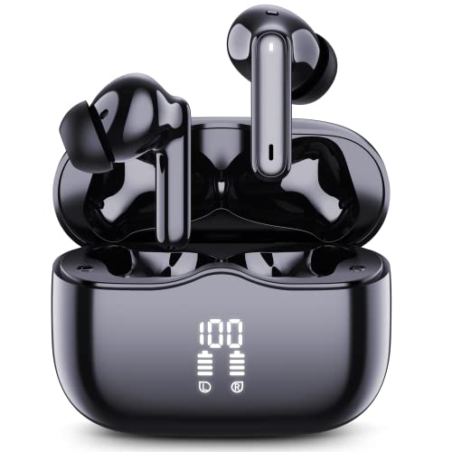 Auriculares Inalambricos Bluetooth, Auriculares Bluetooth 5.3 con HD Micró, Reducción de Ruido Cascos Inalambricos con Control Táctil, Reproducción de 36H In-Ear Auriculares , IP7 Impermeables, Negro