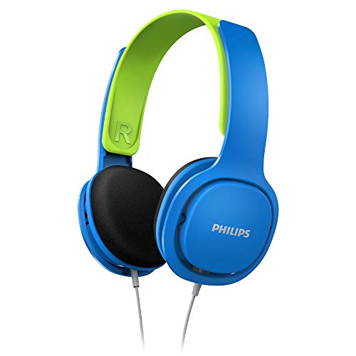 Philips SHK2000BL/00 Auriculares de Diadema para Niños, Límite de Volumen de 85dB, Aislamiento de Ruido, Almohadillas Suaves para Los Oídos, Diadema Ergonómica (Azul)