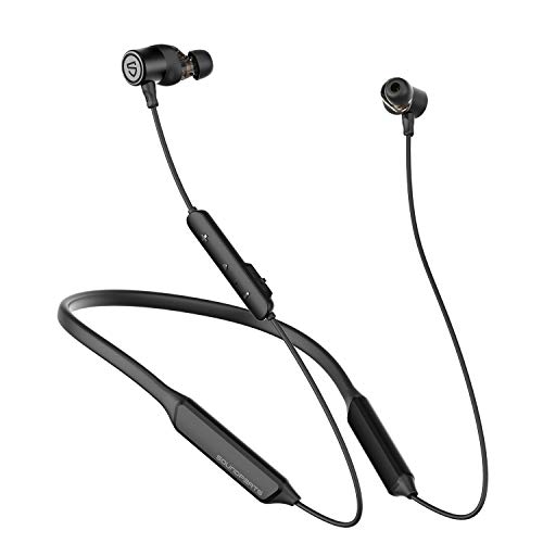 SoundPEATS Auriculares Bluetooth 5.0 Doble Drivers, Force Pro Auriculares Inalámbricos IPX5 Auriculares Deportivos Micrófono Incorporado, 22H APTX HD Estéreo Sonido Cancelación de Ruido CVC