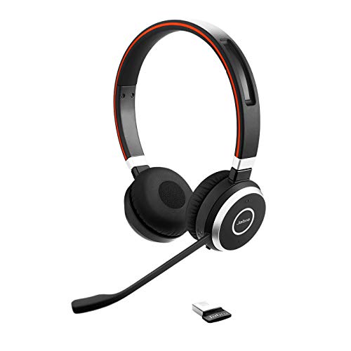 Jabra Evolve 65 SE Auriculares Inalámbricos Estéreo Bluetooth - Micrófono con Cancelación de Ruido, Batería de Larga Duración y Doble Conectividad - Certificado por MS Teams - Negro